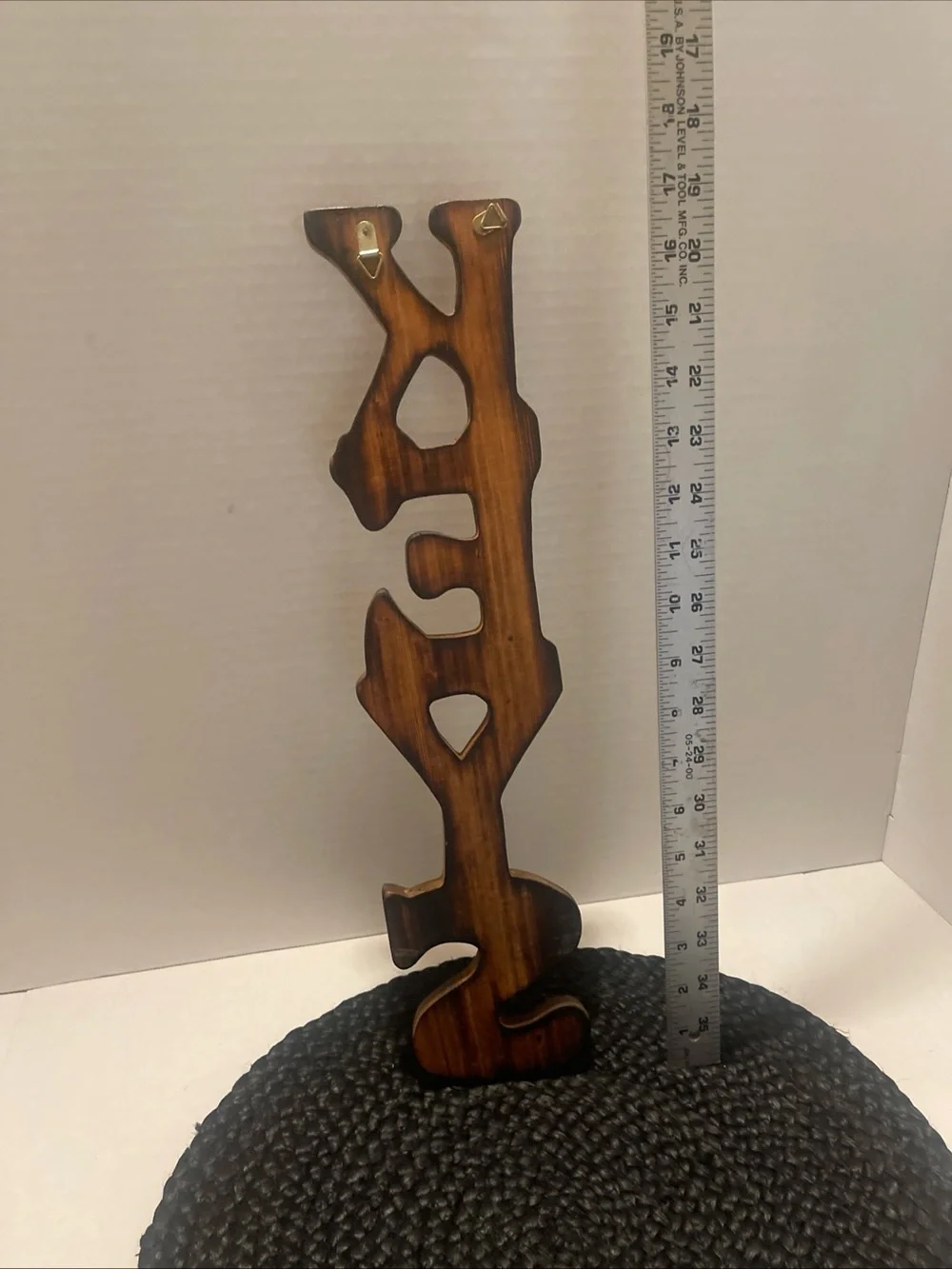 Vintage Wooden 'Keys' Wall Decor in Warm Brown